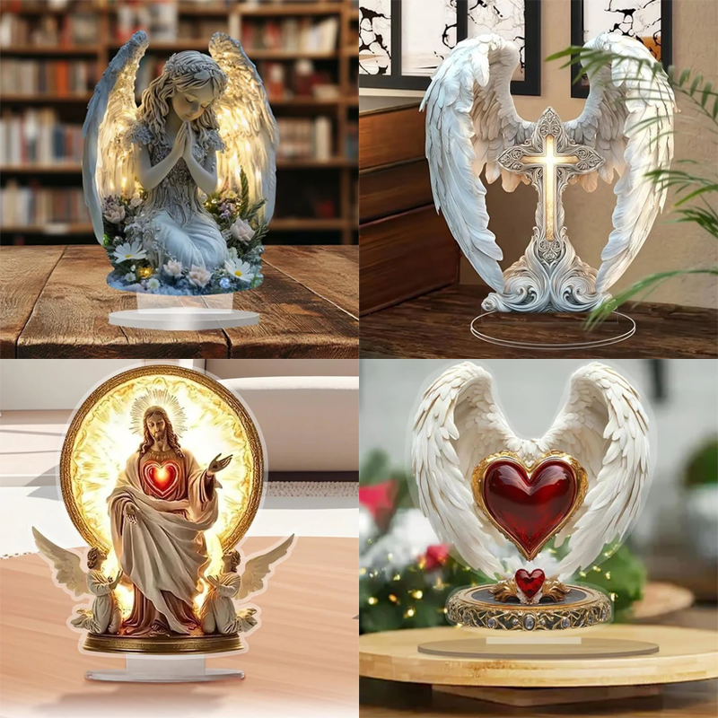 🎁Angel wing-design with cross decoration