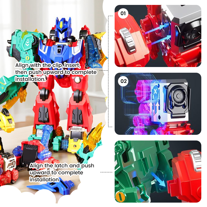 🦖 6 in 1 Magnetic Transform Dinosaur Robot Toys