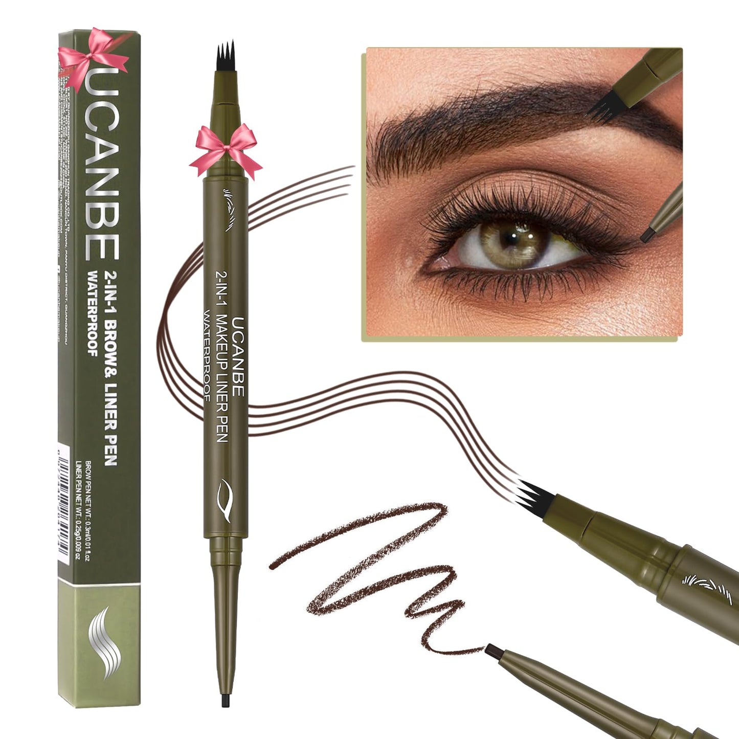 🏆Flash Sale⚡ 50K+ SOLD! Almost Gone-💥🔥 2-in-1 Dual-Ended Eyebrow Pencil with 4-Fork-Tip