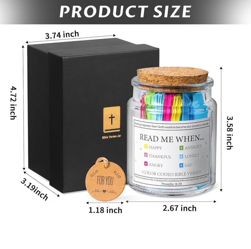 ✨✝️Inspirational Bible Verses Jar 🎁 A Reminder of God's Words💖