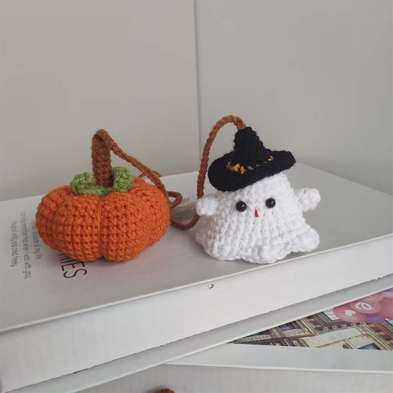 🎃 Cute Little Ghost Pumpkin Car Charm 👻