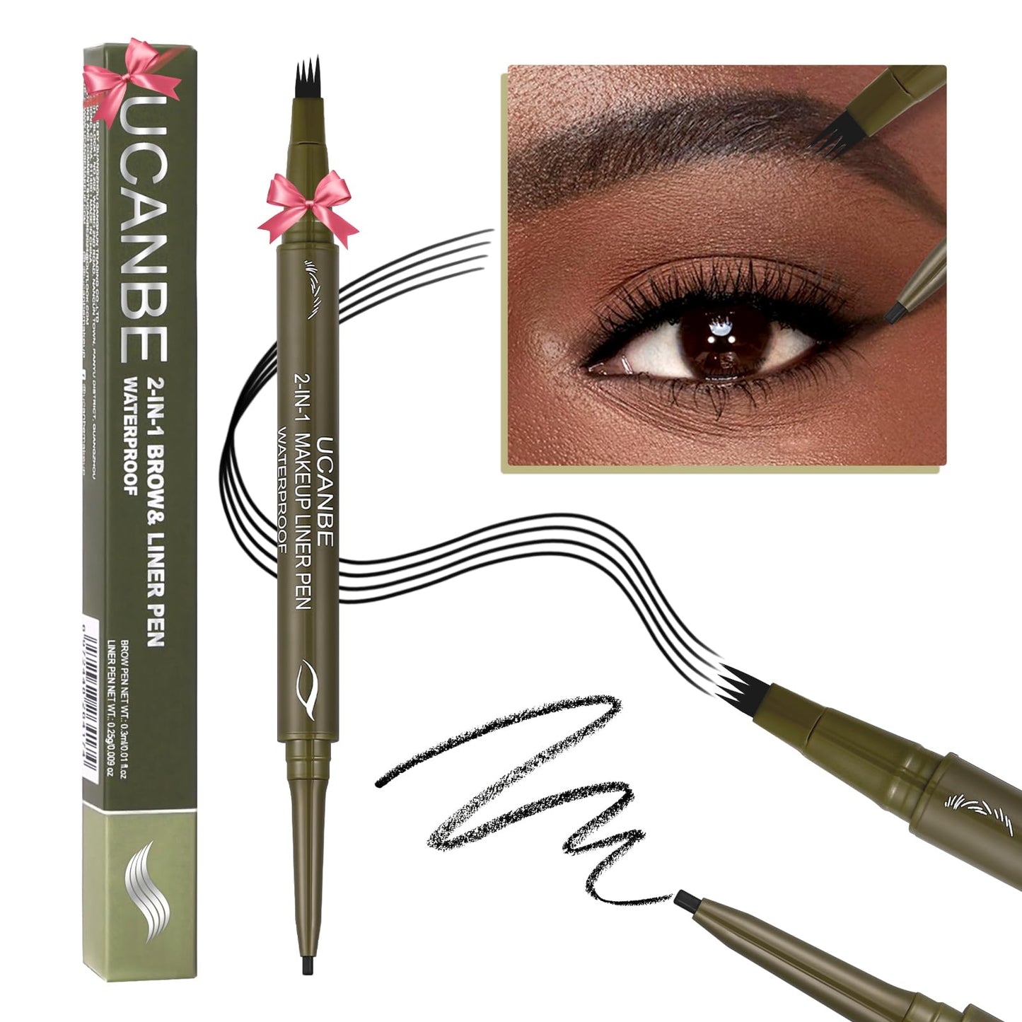🏆Flash Sale⚡ 50K+ SOLD! Almost Gone-💥🔥 2-in-1 Dual-Ended Eyebrow Pencil with 4-Fork-Tip
