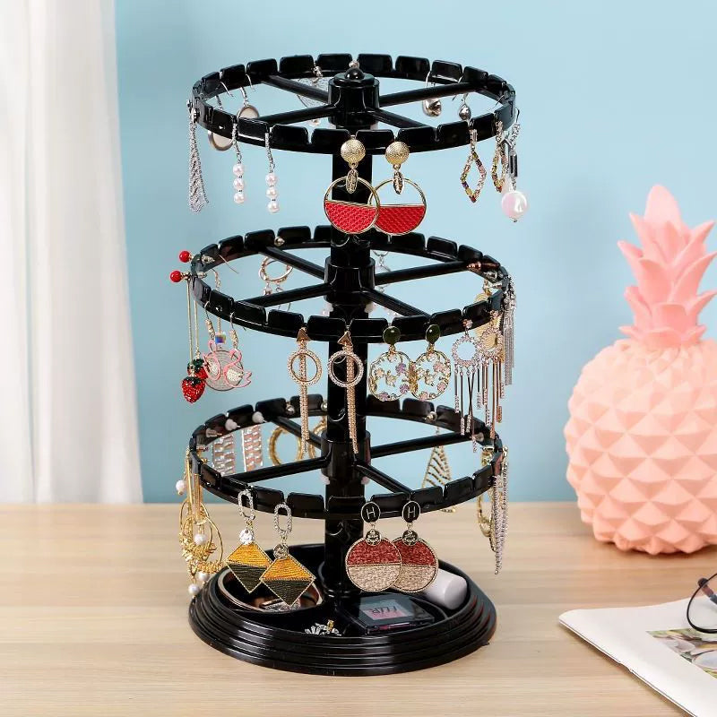 Multi-Layer Rotating Jewelry Storage Rack