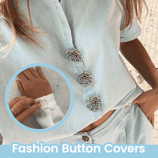 ⭐Hot Pick! Silver Button Covers💎Fashion Must-Have!