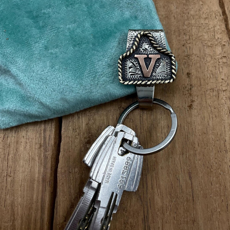 Cowboy Letter Keychain