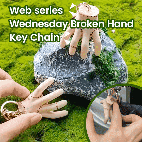 💀Bestseller! Wednesday Broken Hand Key Chain