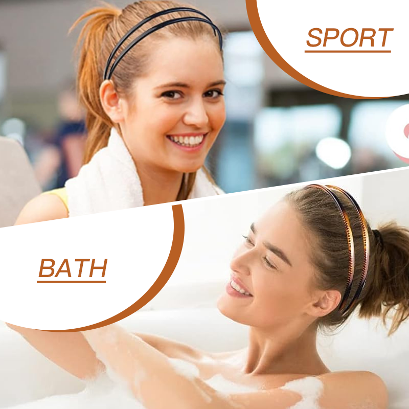 🔥Buy 2 Get 1 FREE🌟 Chic & Comfy Non-Slip Double Row Headband Set