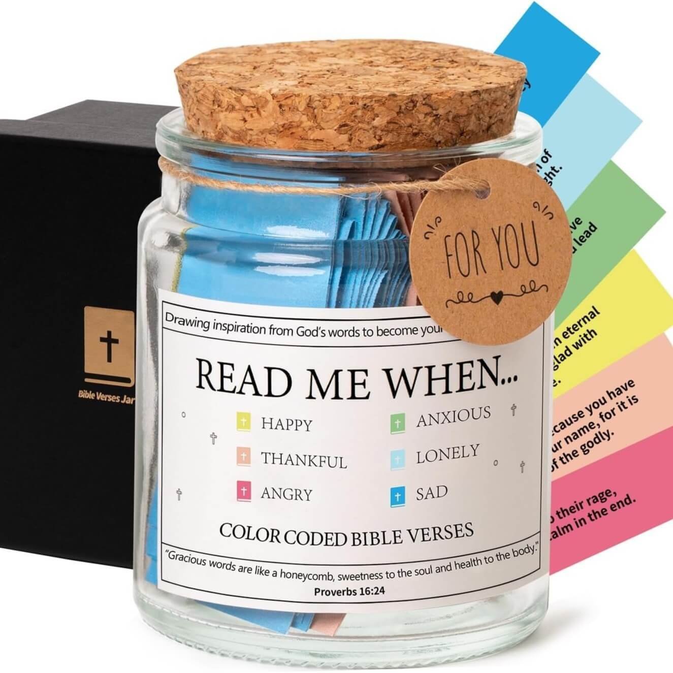 ✨✝️Inspirational Bible Verses Jar 🎁 A Reminder of God's Words💖