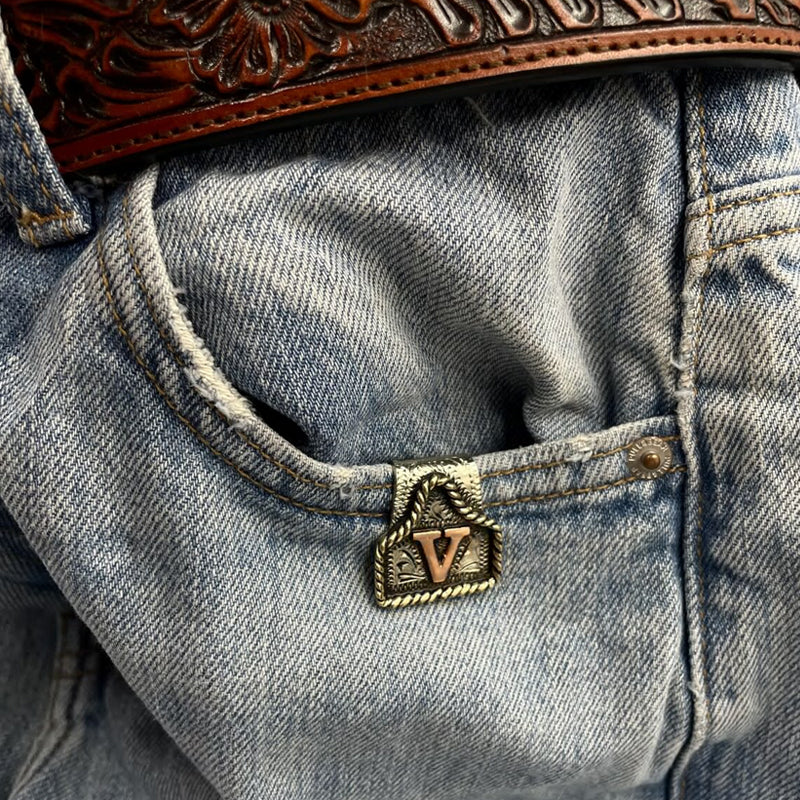 Cowboy Letter Keychain