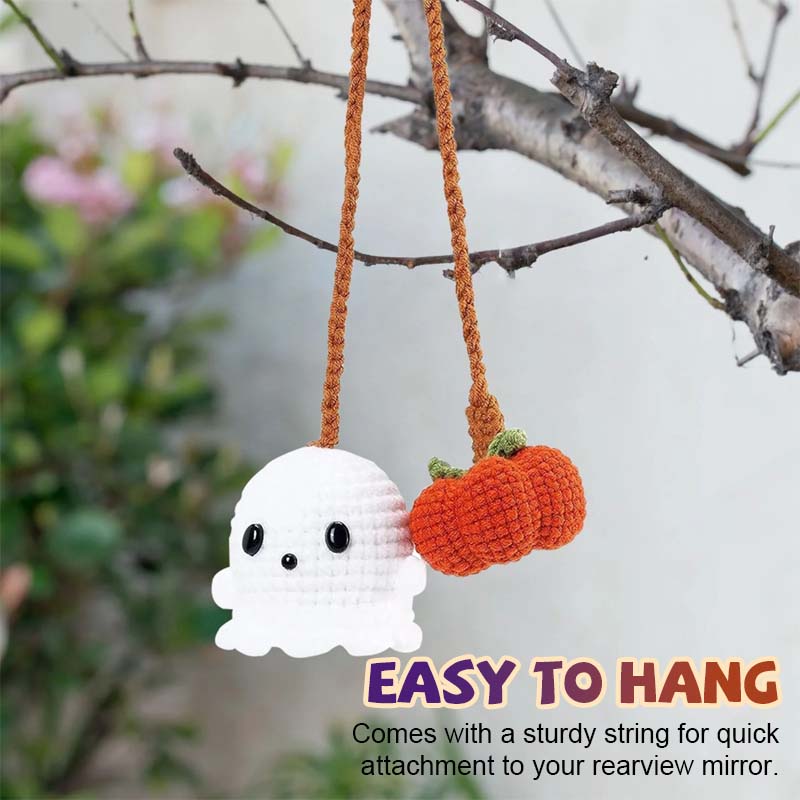 🎃 Cute Little Ghost Pumpkin Car Charm 👻
