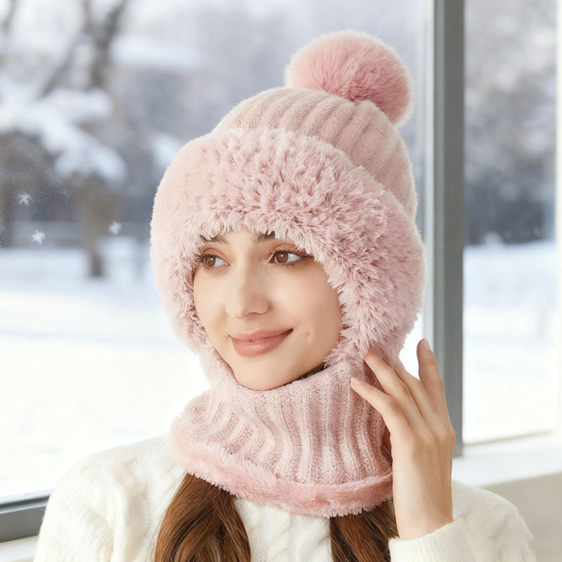 ❄️ 3-in-1 Thick Plush Winter Hat🧣