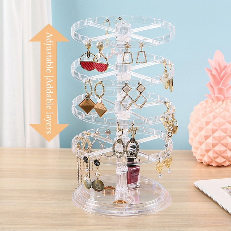 Multi-Layer Rotating Jewelry Storage Rack