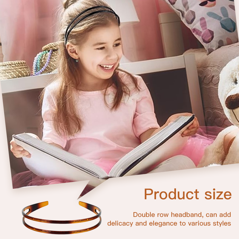 🔥Buy 2 Get 1 FREE🌟 Chic & Comfy Non-Slip Double Row Headband Set