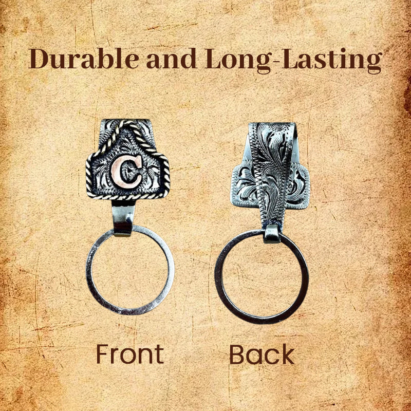 Cowboy Letter Keychain