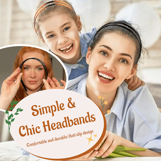 🔥Buy 2 Get 1 FREE🌟 Chic & Comfy Non-Slip Double Row Headband Set