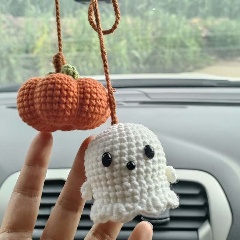 🎃 Cute Little Ghost Pumpkin Car Charm 👻