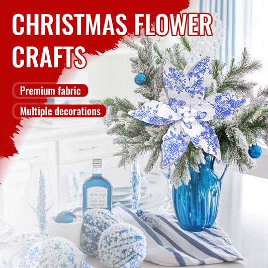 🎋 Blue Willow Christmas Floral Spray