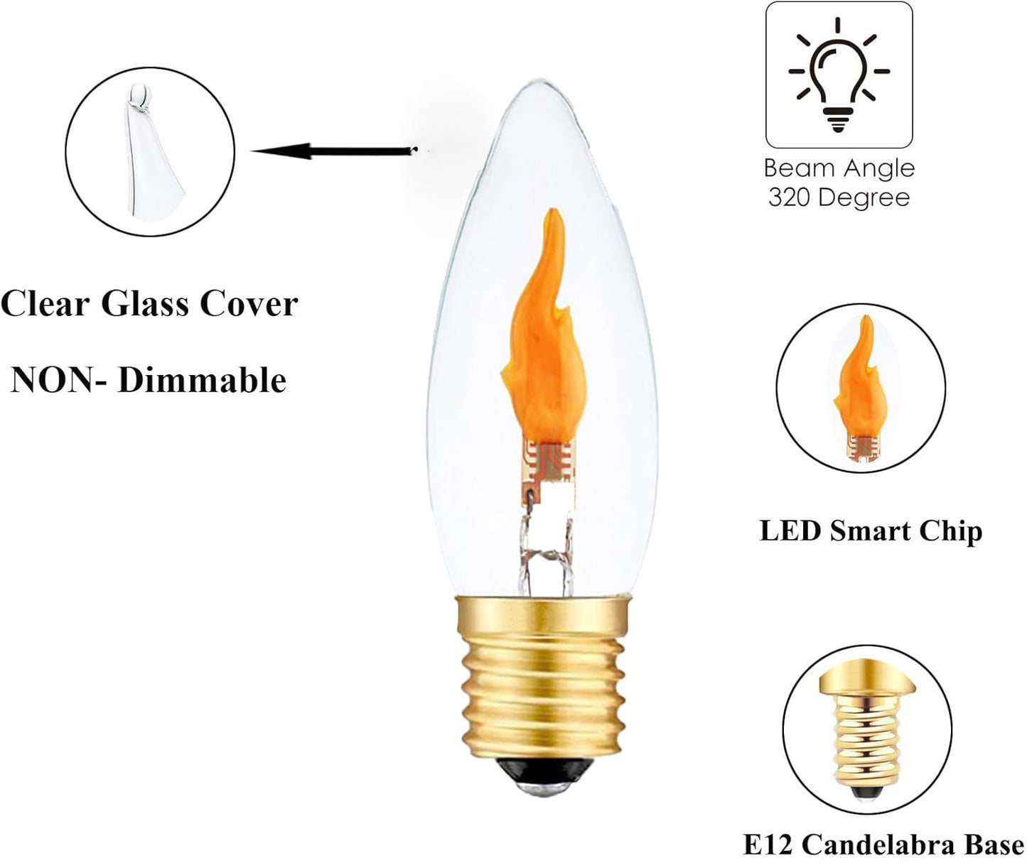 Outdoor Flame Effect LED Bulb