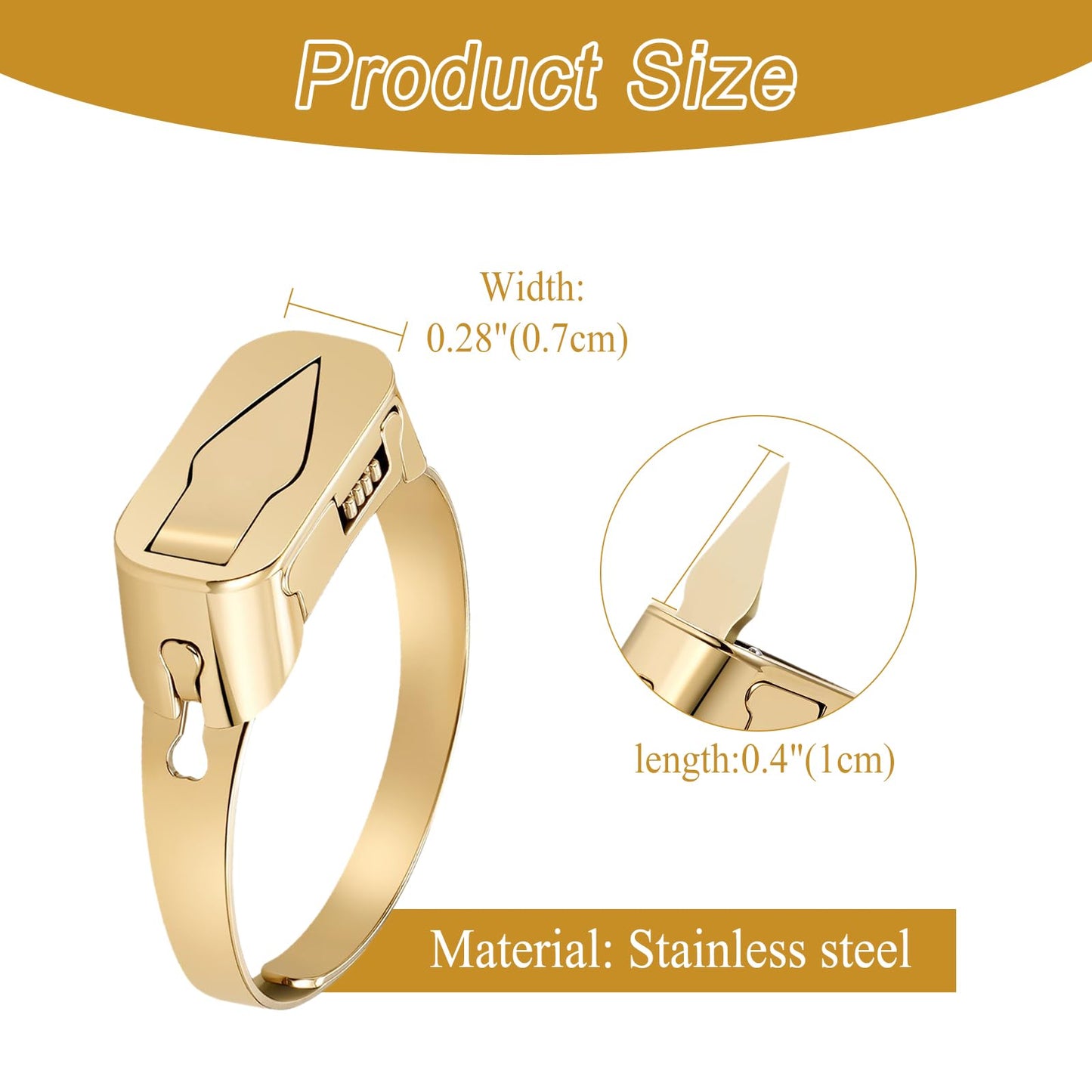 💍Metal Self Defense Ring Knife