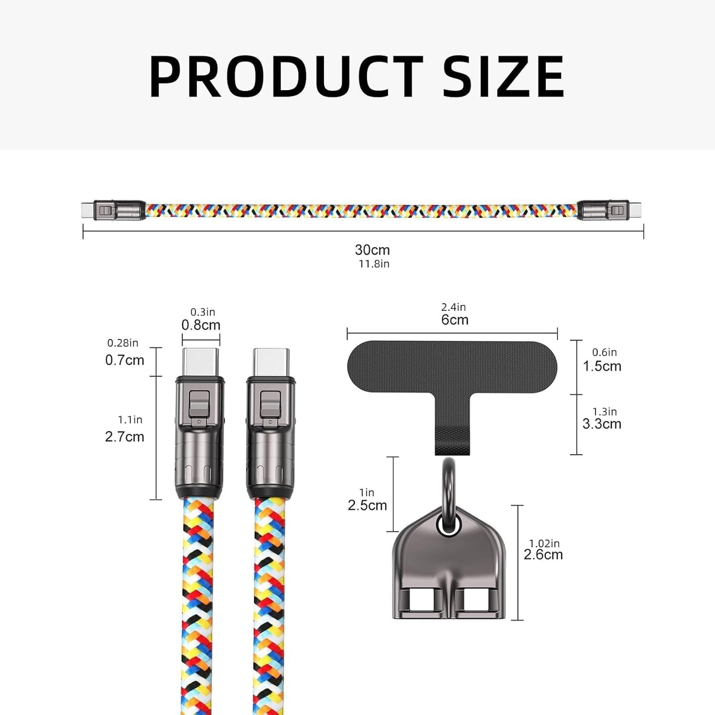 🔥C to C 240W Charging Cable with Wearable Bracelet Design