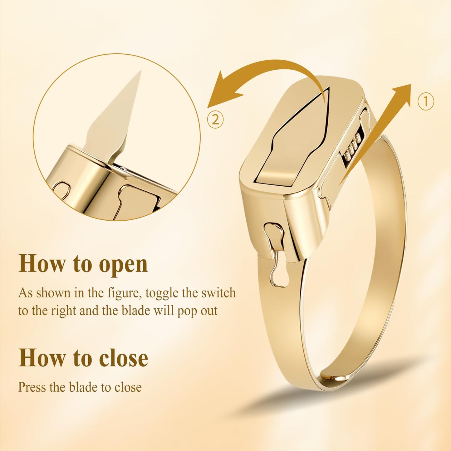 💍Metal Self Defense Ring Knife