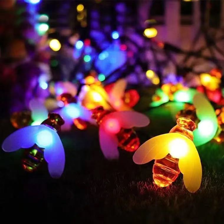 🐝Solar-powered LED bee light chains