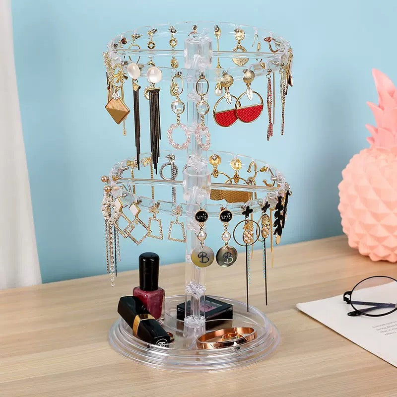 Multi-Layer Rotating Jewelry Storage Rack