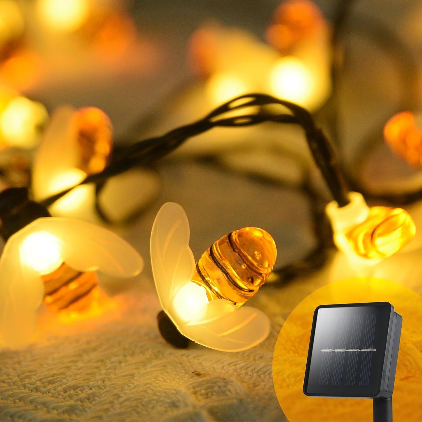 🐝Solar-powered LED bee light chains