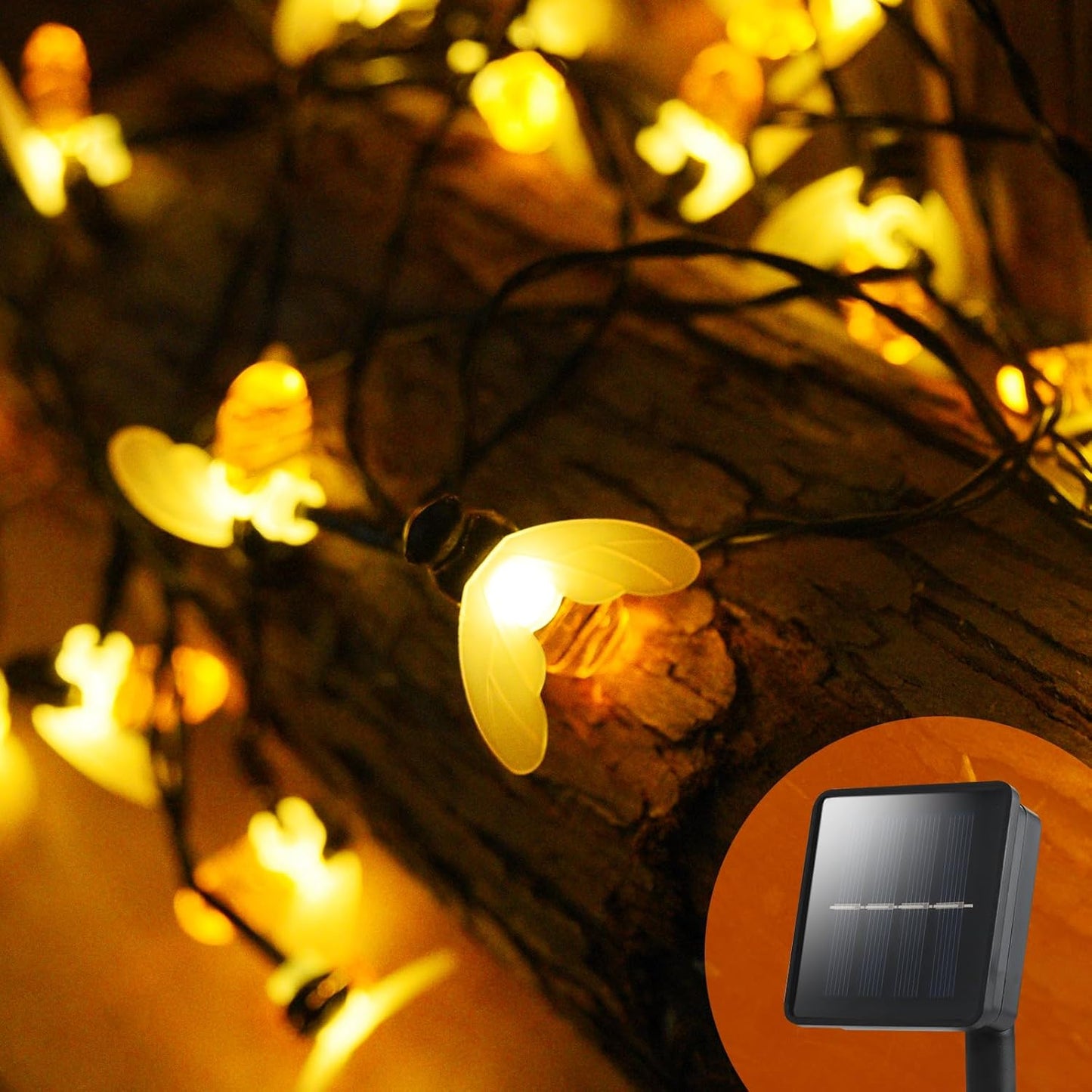 🐝Solar-powered LED bee light chains