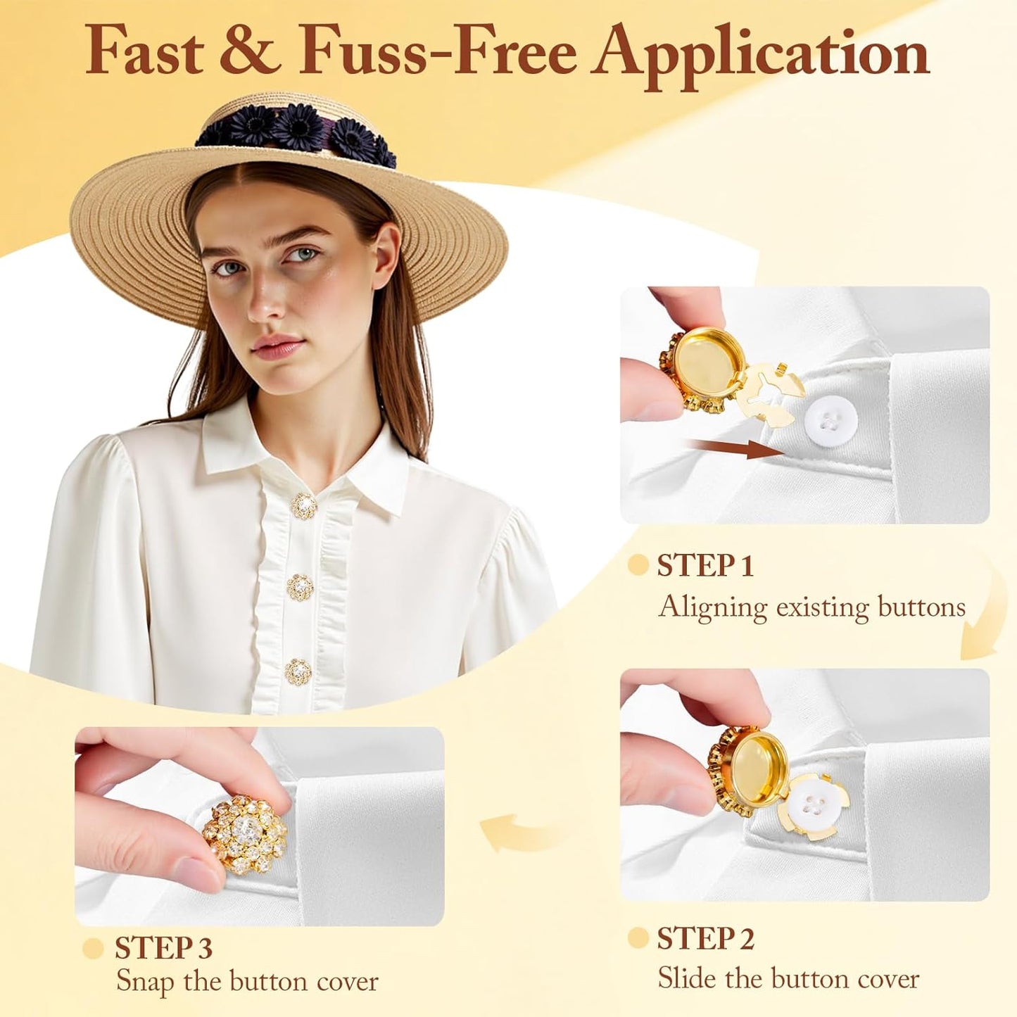 ⭐Hot Pick! Silver Button Covers💎Fashion Must-Have!