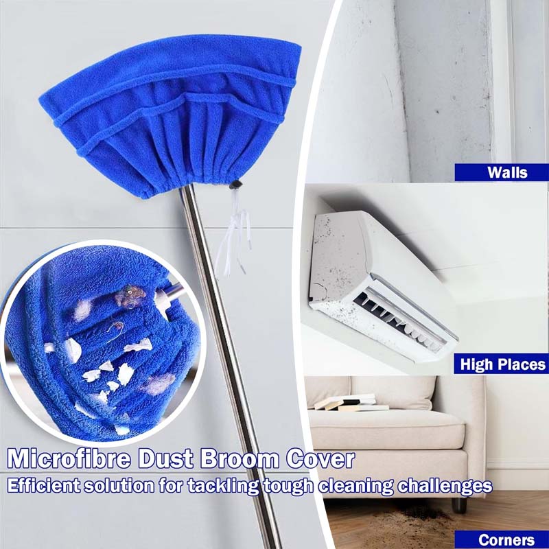 🧼 Drawstring Coral Fleece Mop Head – Dual-Sided & Super Absorbent