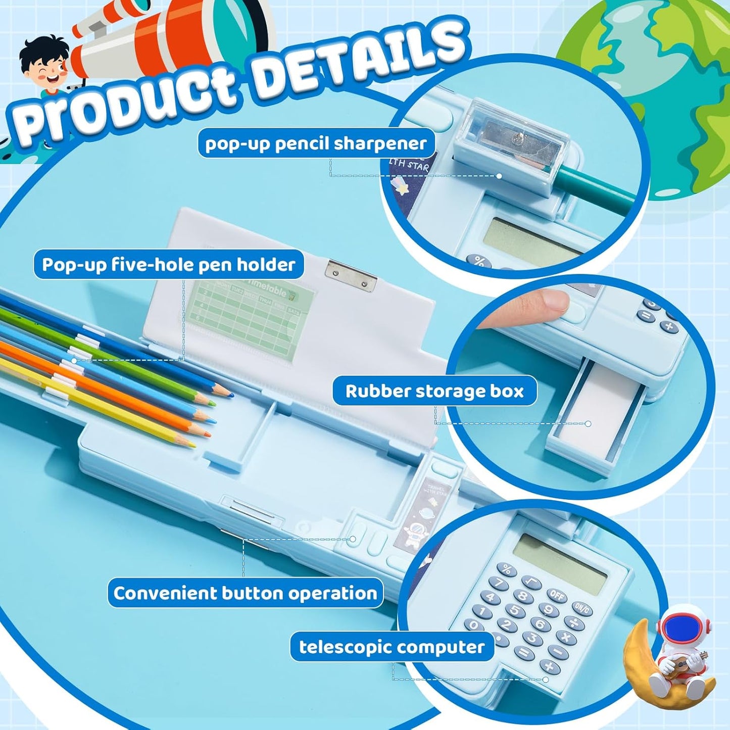 📚 Kids’ Favorite! Multi Pencil Case & Organizer