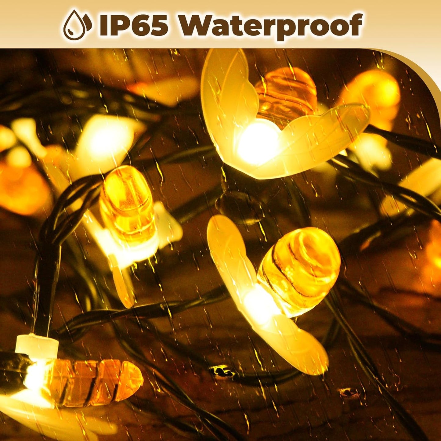 🐝Solar-powered LED bee light chains