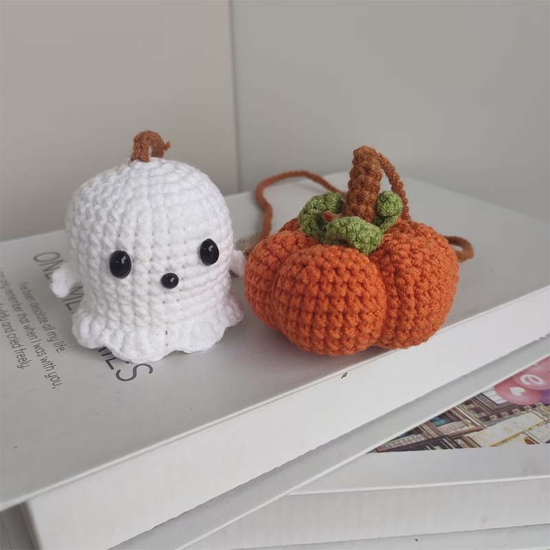 🎃 Cute Little Ghost Pumpkin Car Charm 👻