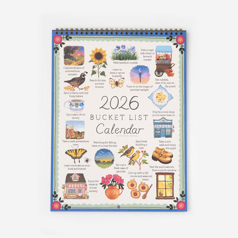 PREORDER 2026 Bucket List Calendar