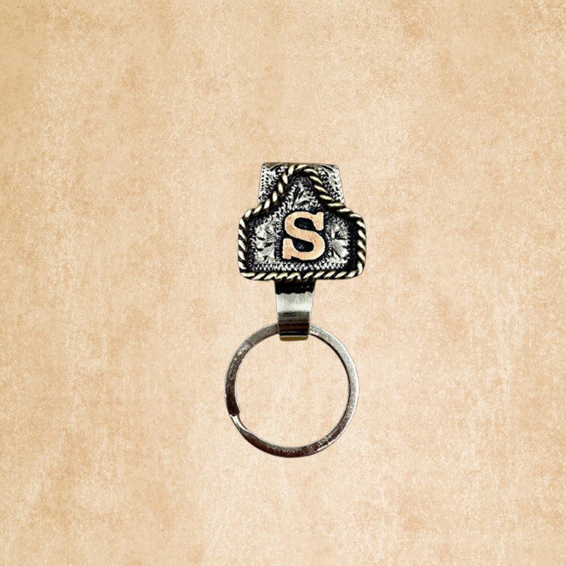 Cowboy Letter Keychain