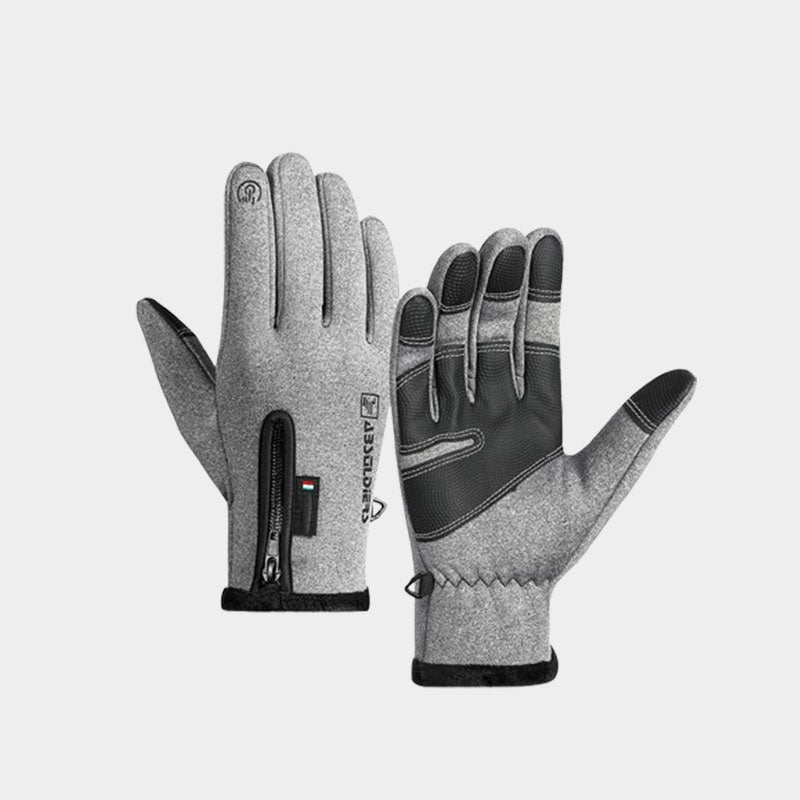 Autumn And Winter Zipper Gloves
