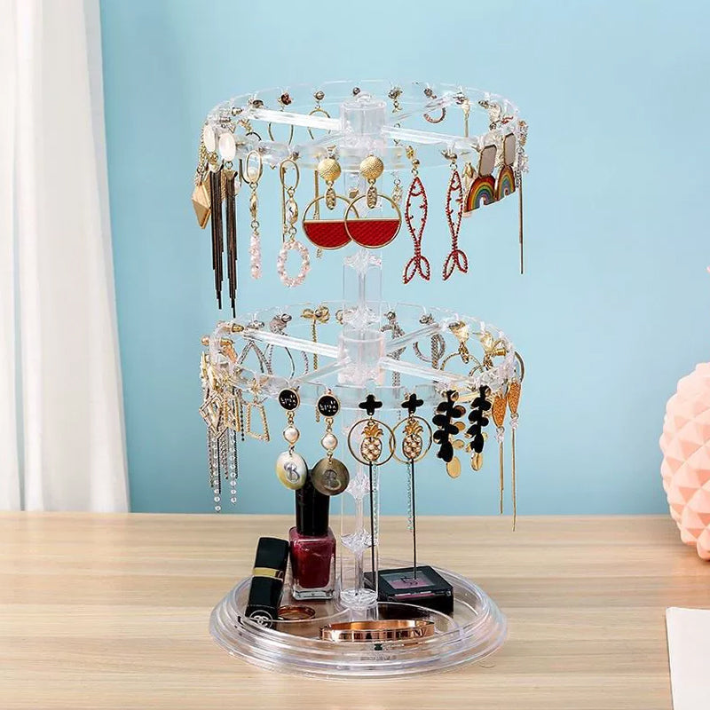 Multi-Layer Rotating Jewelry Storage Rack