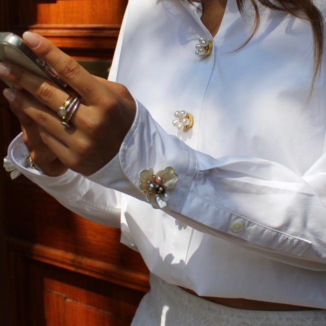 ⭐Hot Pick! Silver Button Covers💎Fashion Must-Have!