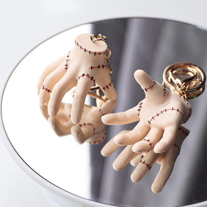 💀Bestseller! Wednesday Broken Hand Key Chain