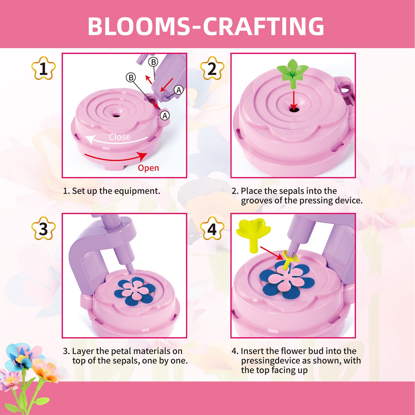 🌸 DIY Fabric Flower Bouquet Kit – Creative Arts & Crafts for Kids 🌸