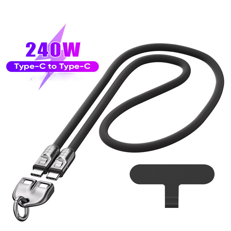 🔥C to C 240W Charging Cable with Wearable Bracelet Design