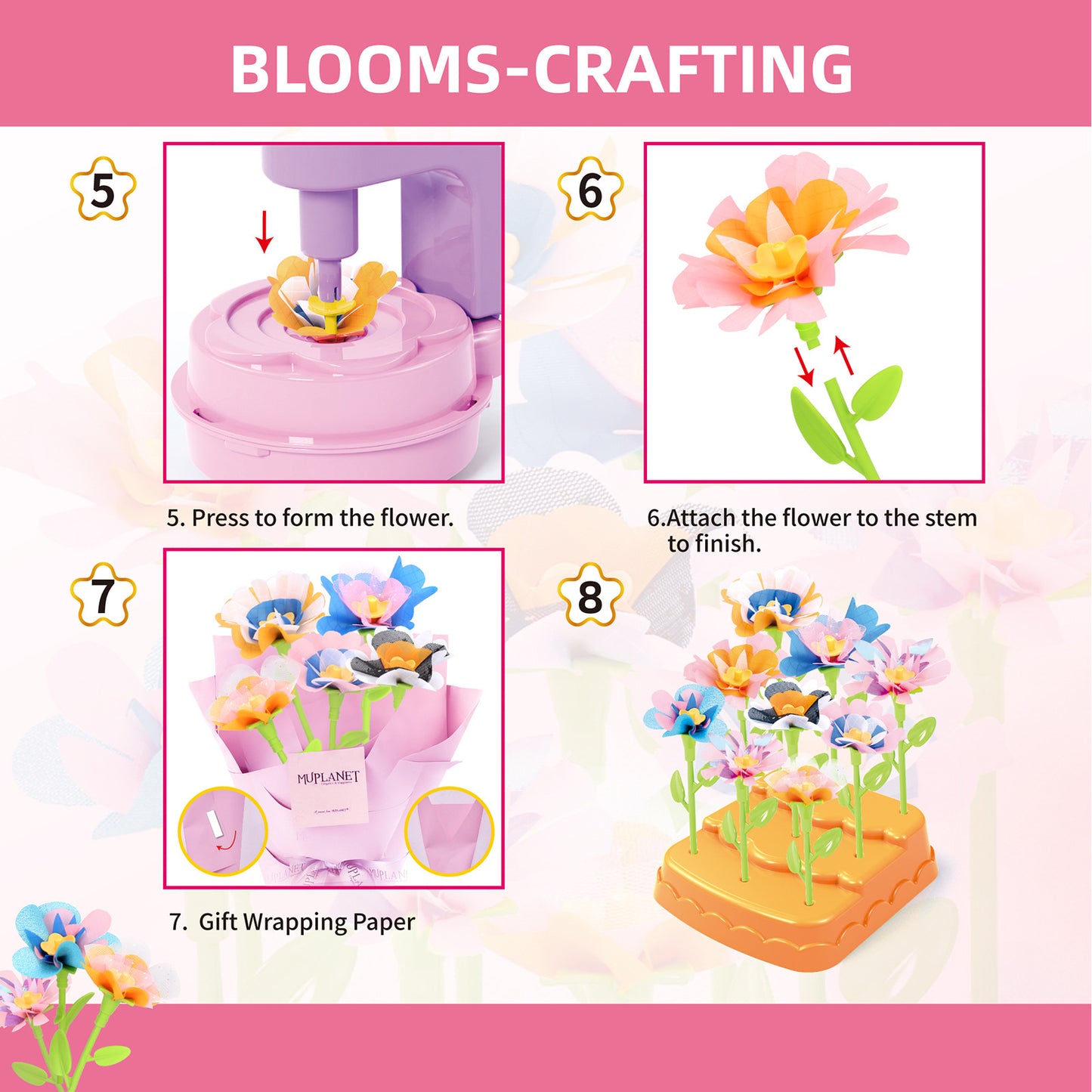 🌸 DIY Fabric Flower Bouquet Kit – Creative Arts & Crafts for Kids 🌸
