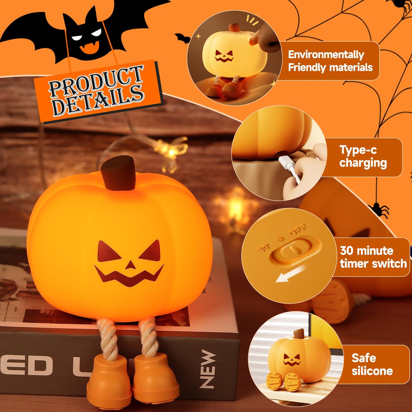 🎃Pumpkin Night Light
