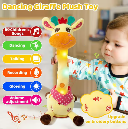 🎉 Best-Selling Musical Giraffe Toy – Sings, Dances & Repeats What You Say! 🦒🎵