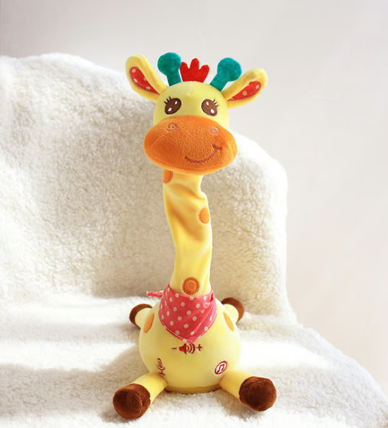 🎉 Best-Selling Musical Giraffe Toy – Sings, Dances & Repeats What You Say! 🦒🎵